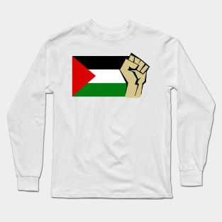 Palestinian Flag Power Fist Long Sleeve T-Shirt